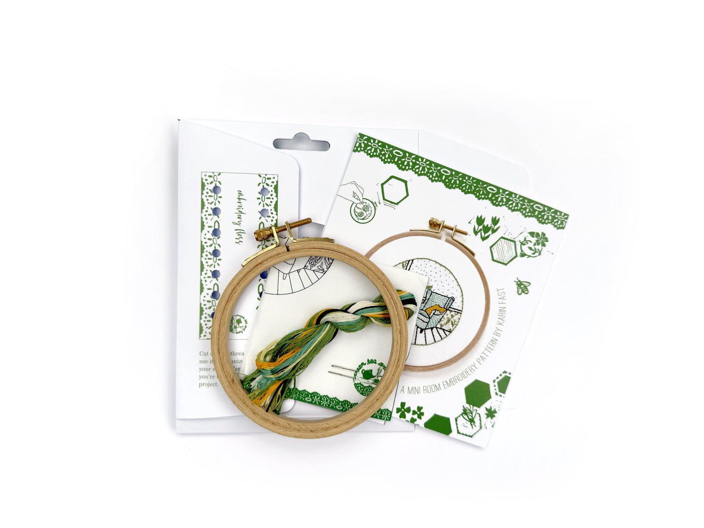 mini floral interior snowdrop embroidery kit for beginners