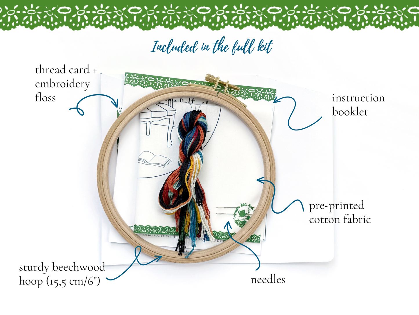 Starry night candle light embroidery kit