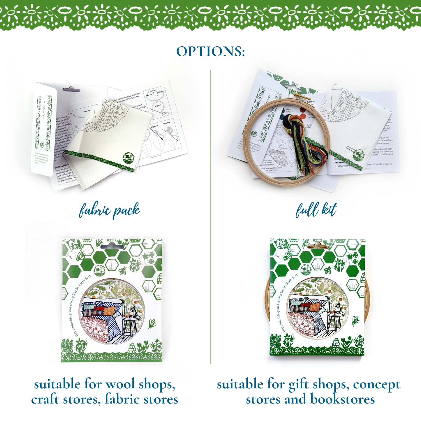 Raspberry summer embroidery kit