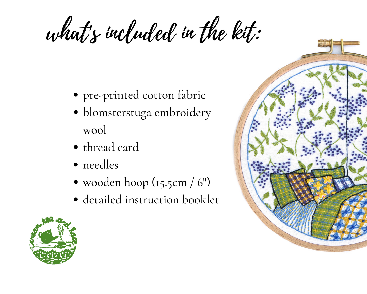 Lilac bedroom embroidery kit