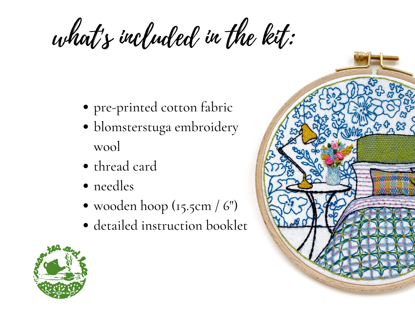 Midsummer bouquet bedroom embroidery kit