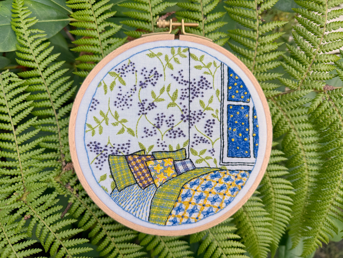Lilac bedroom embroidery kit