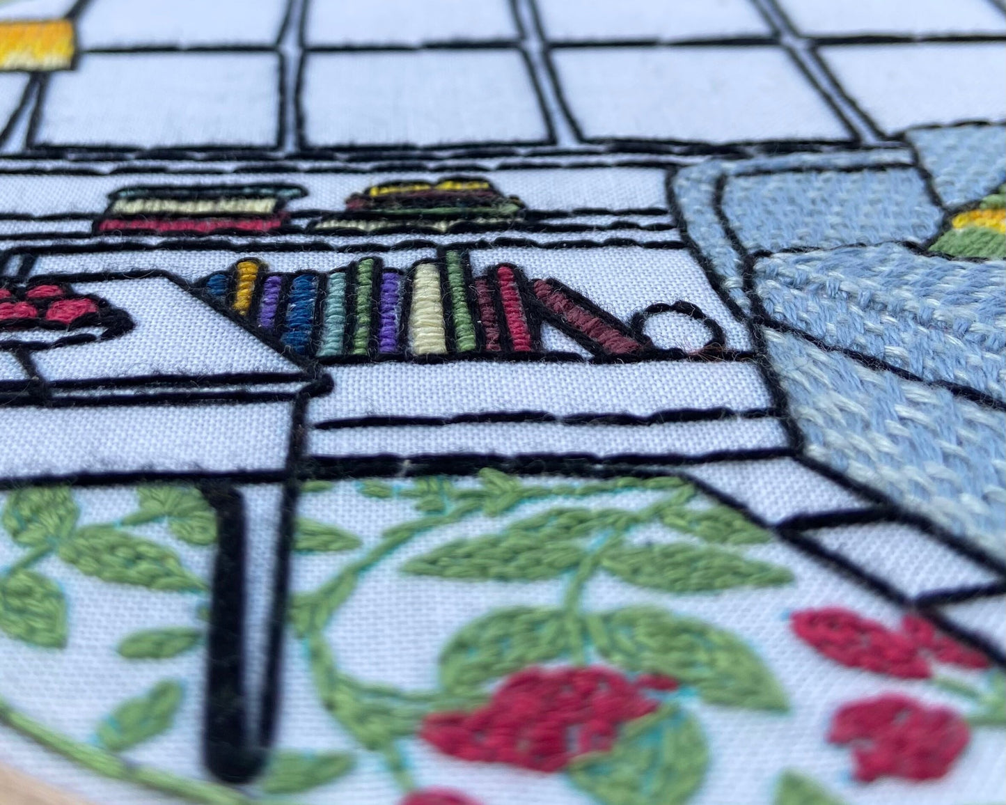 Living room embroidery kit