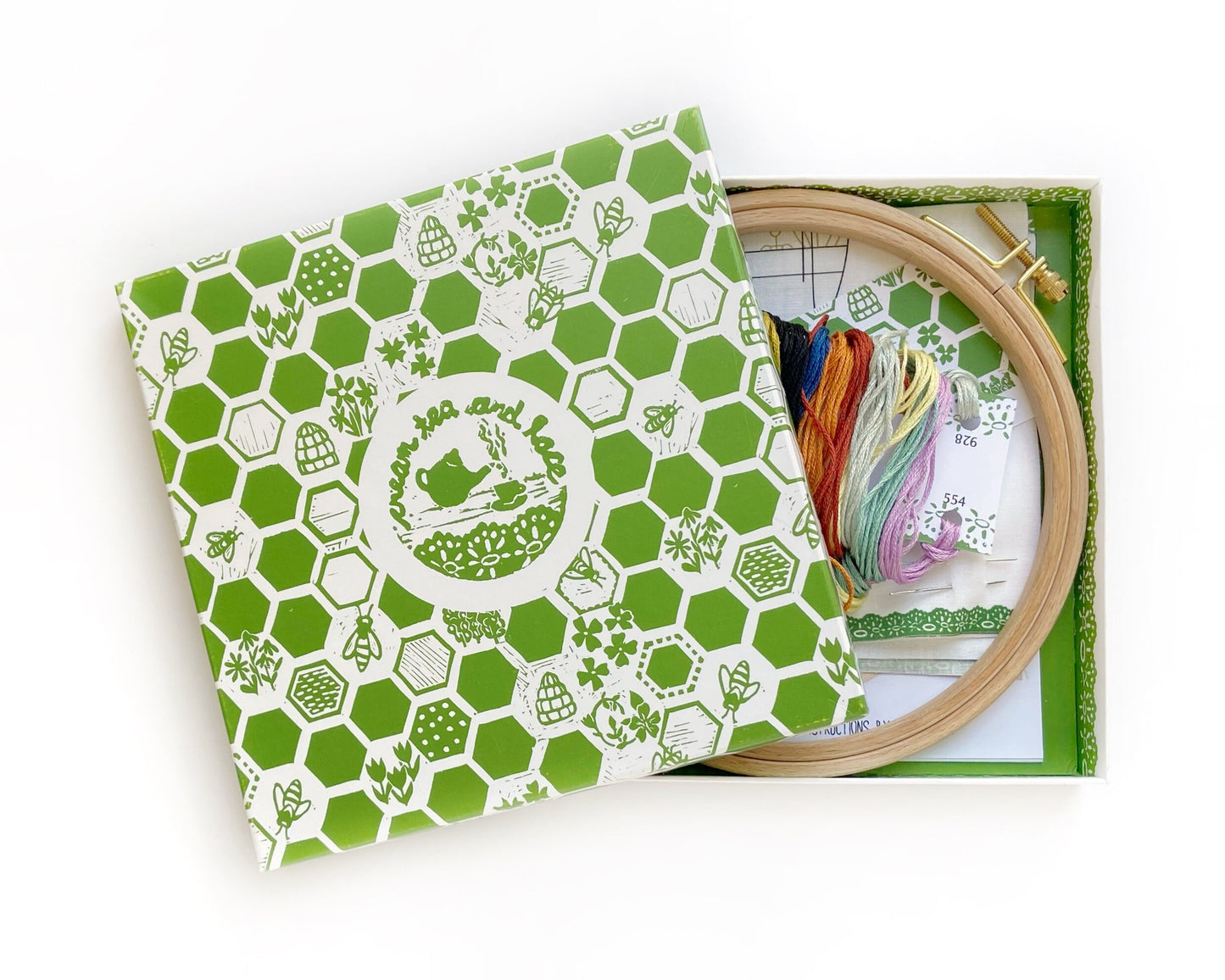 Woven texture sampler embroidery kit
