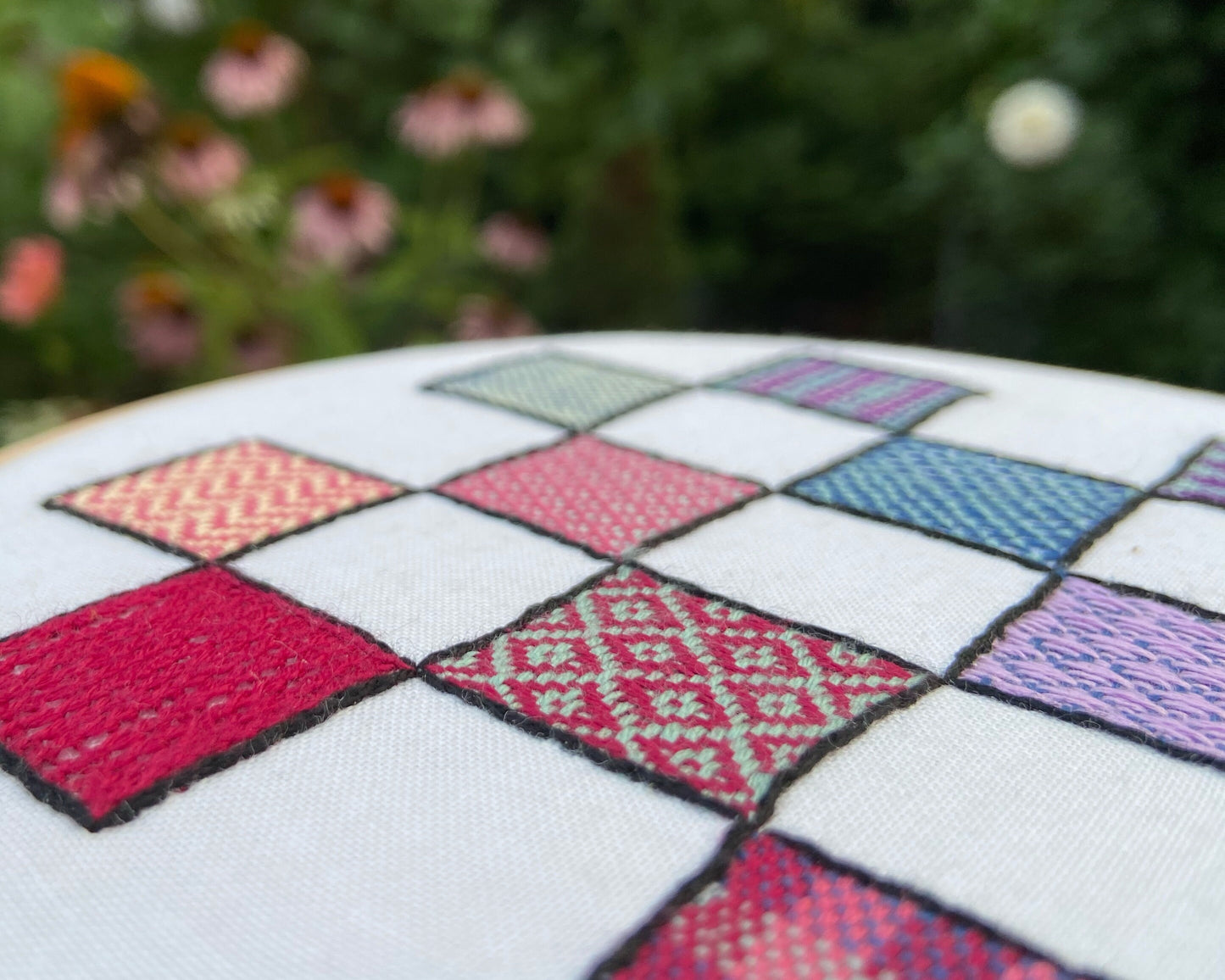 Woven texture sampler embroidery kit