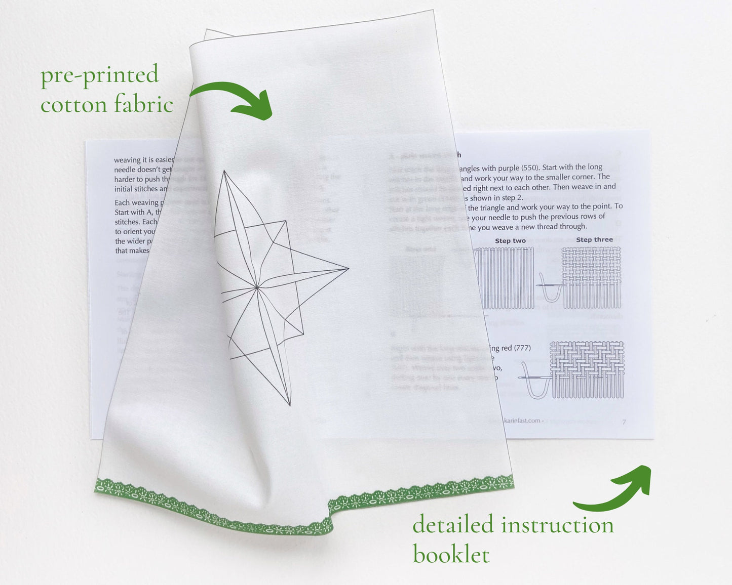 Rainbow woven star fabric pack