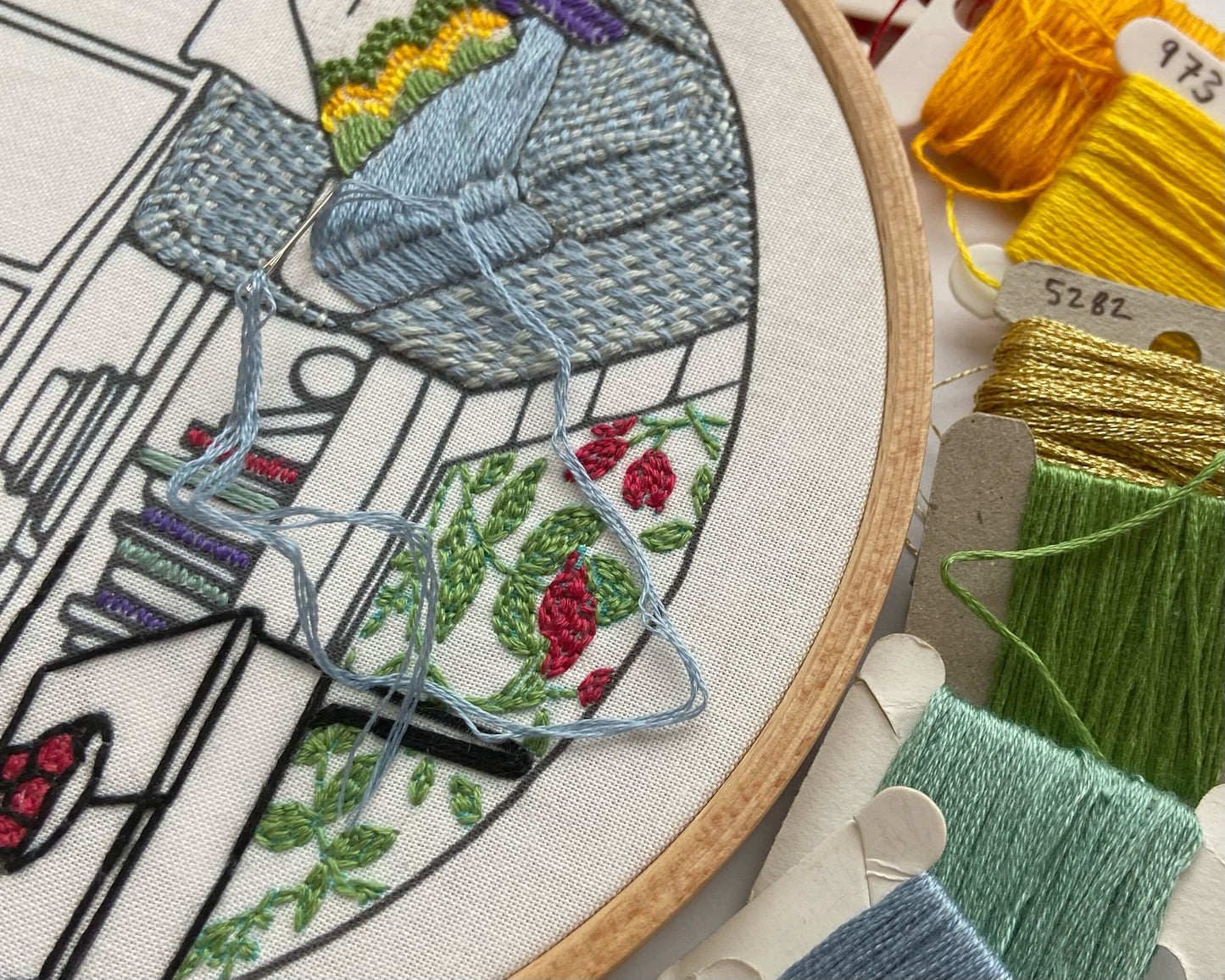 Living room embroidery kit