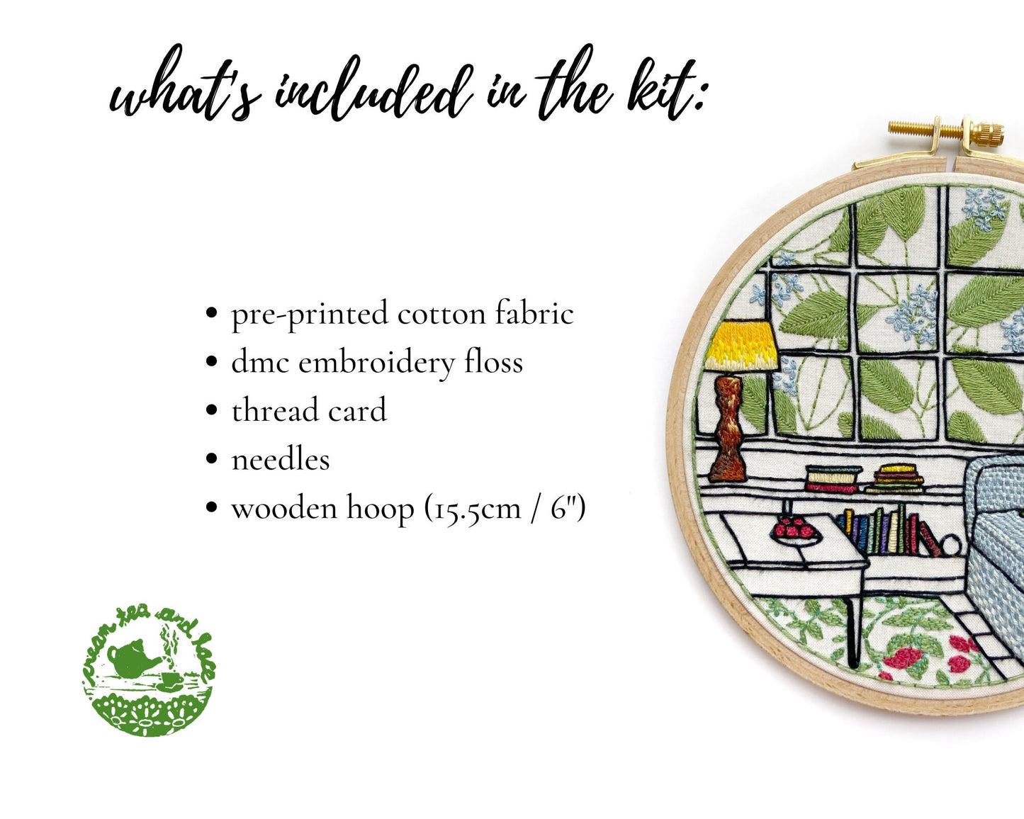 Living room embroidery kit