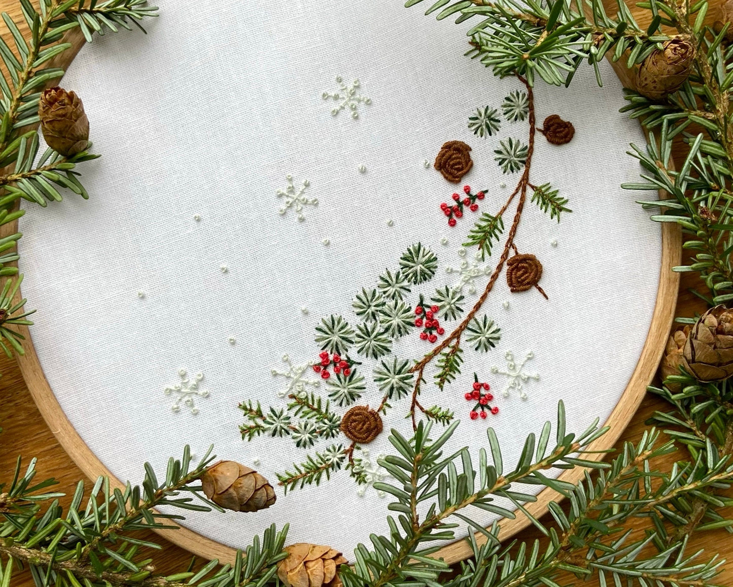 Winter pine fabric pack