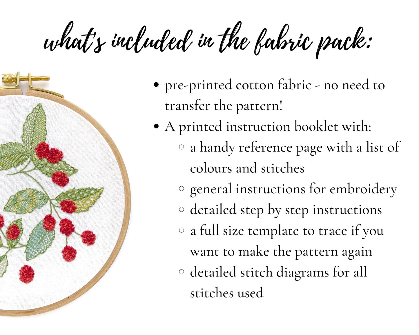 Summer raspberry pre-printed cotton fabric pack