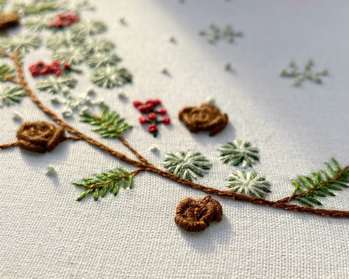 Winter pine fabric pack