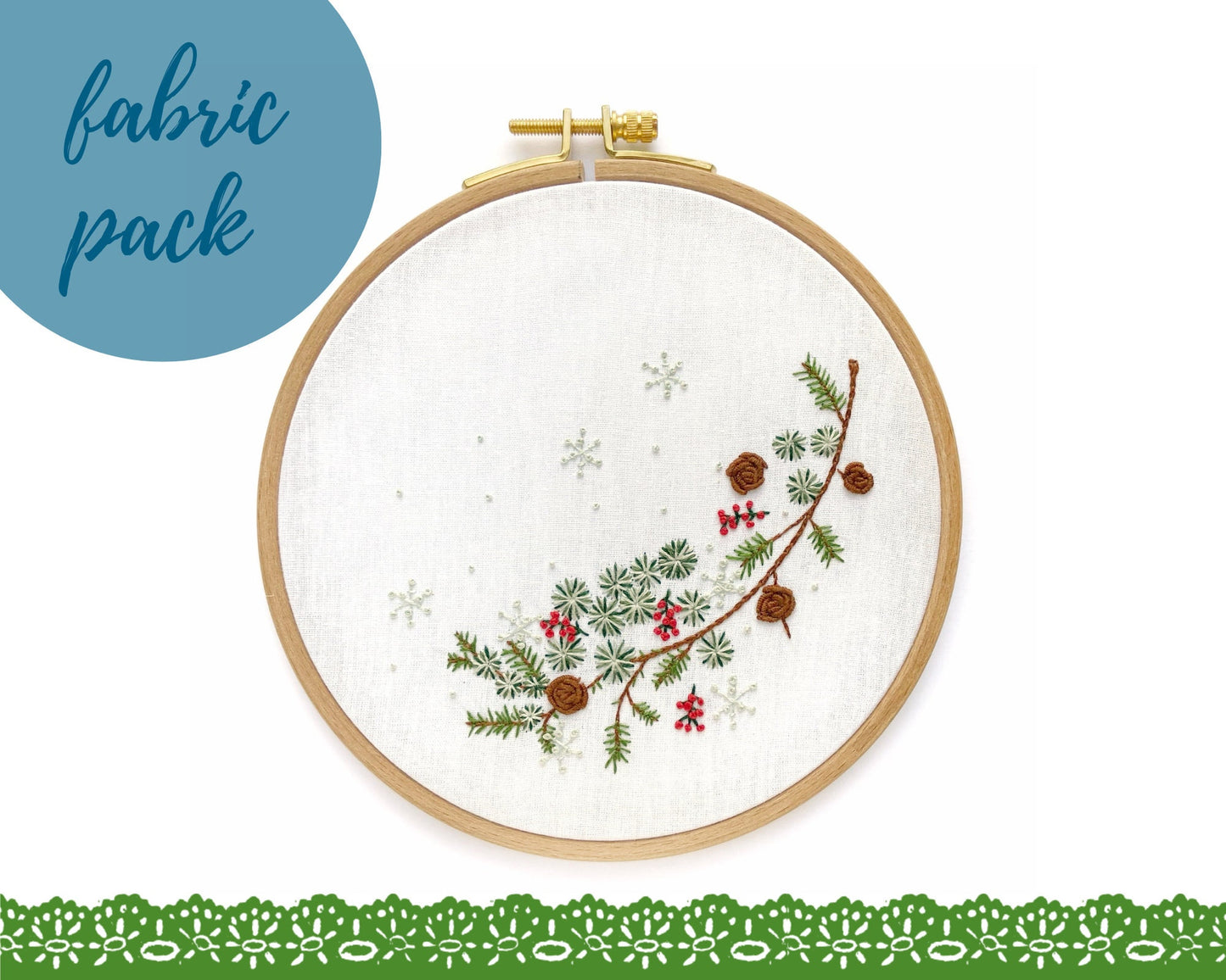 Winter pine fabric pack