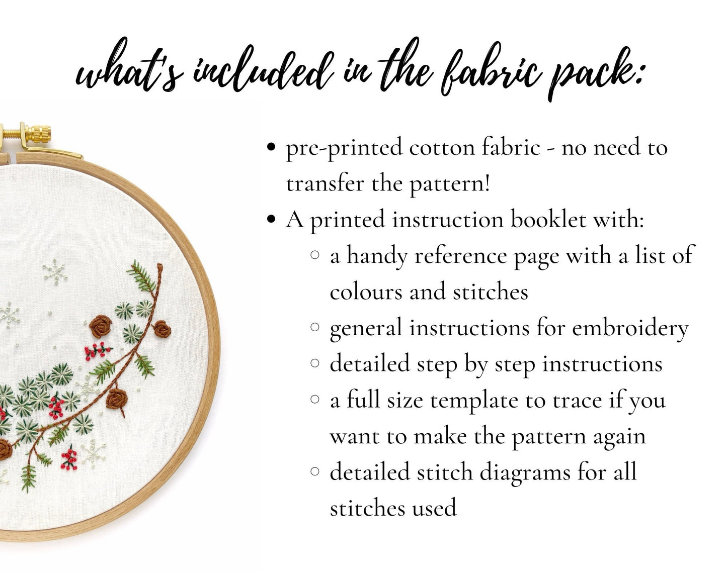Winter pine fabric pack