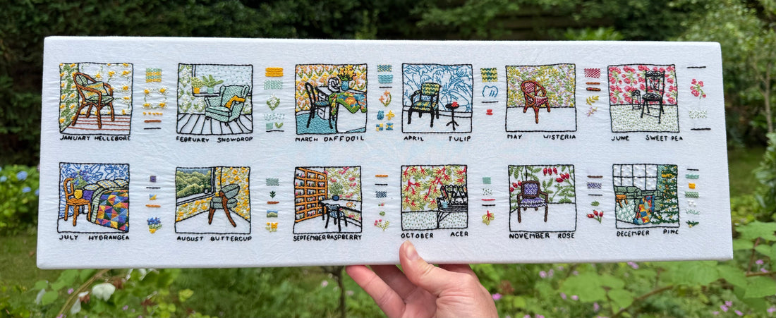 How to frame your embroidery in a square frame