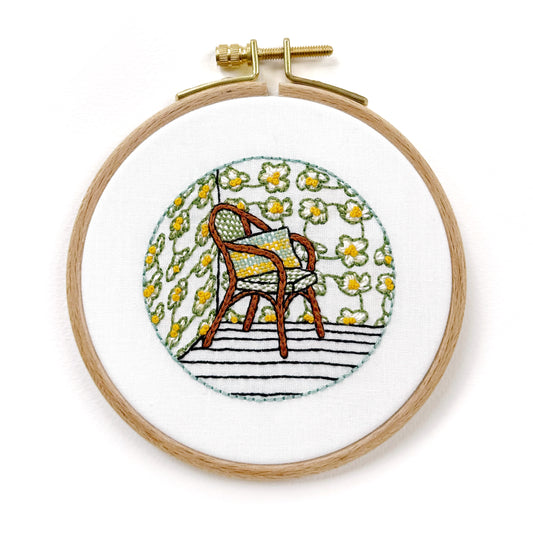 mini floral interior hellebore wallpaper embroidery kit for beginners
