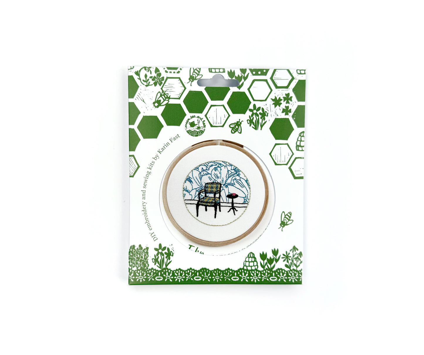 mini floral interior tulip wallpaper embroidery kit for beginners
