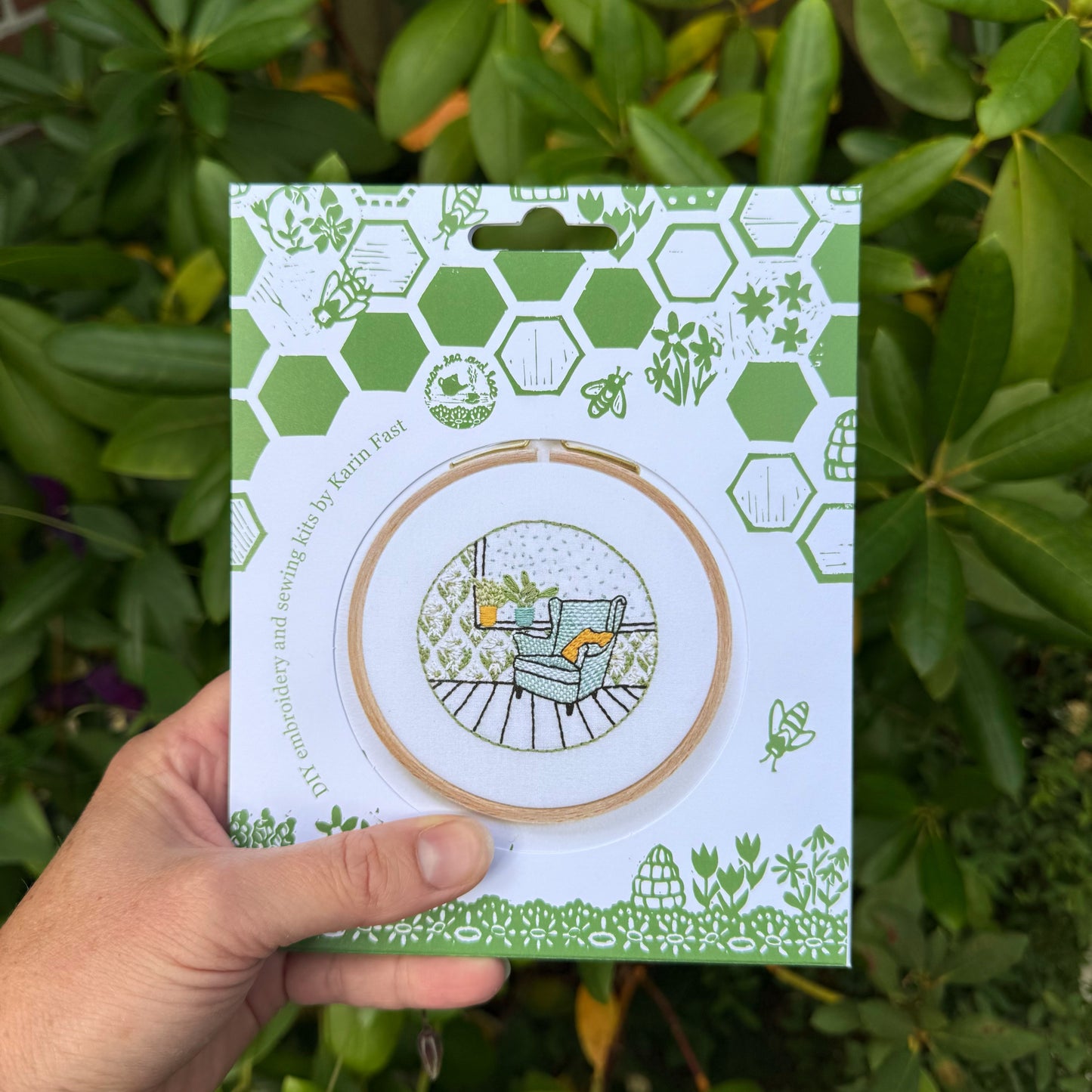 mini floral interior snowdrop embroidery kit for beginners