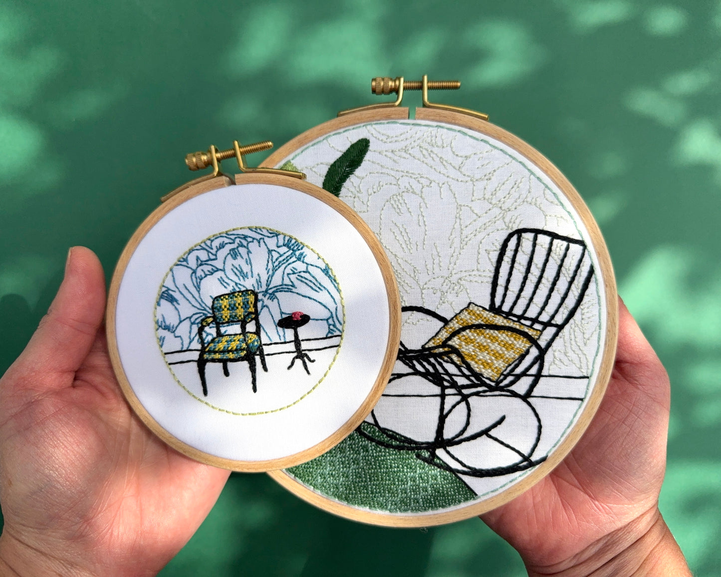 FABRIC PACK - mini floral interior embroidery kit for beginners - tulip