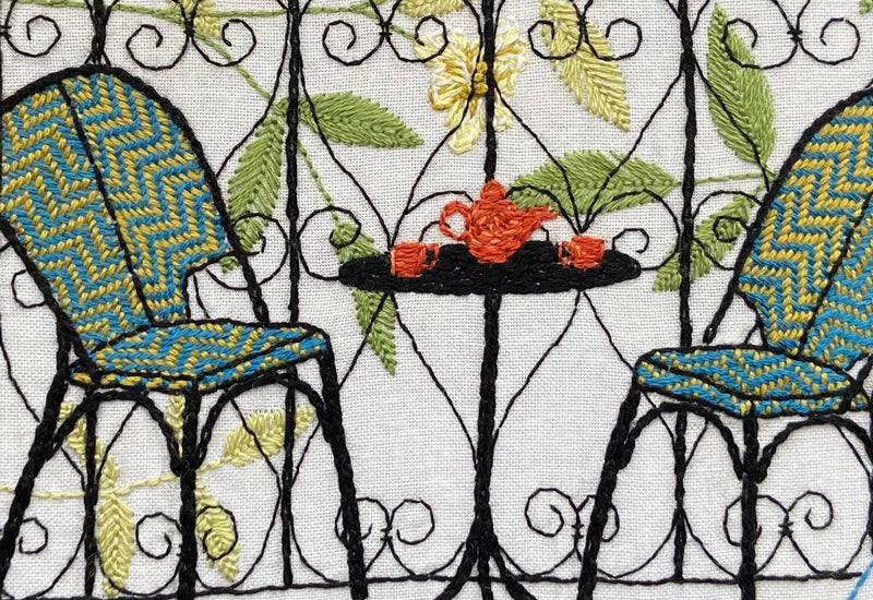 Chevron woven stitch