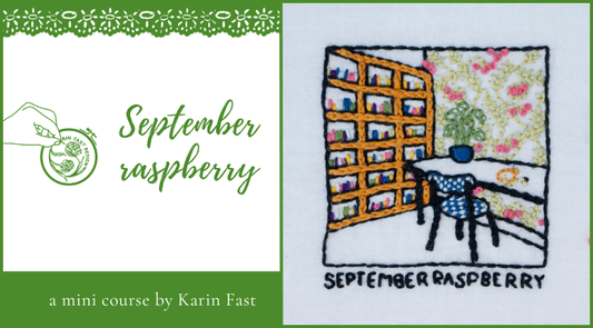 September raspberry - a year of floral embroidery