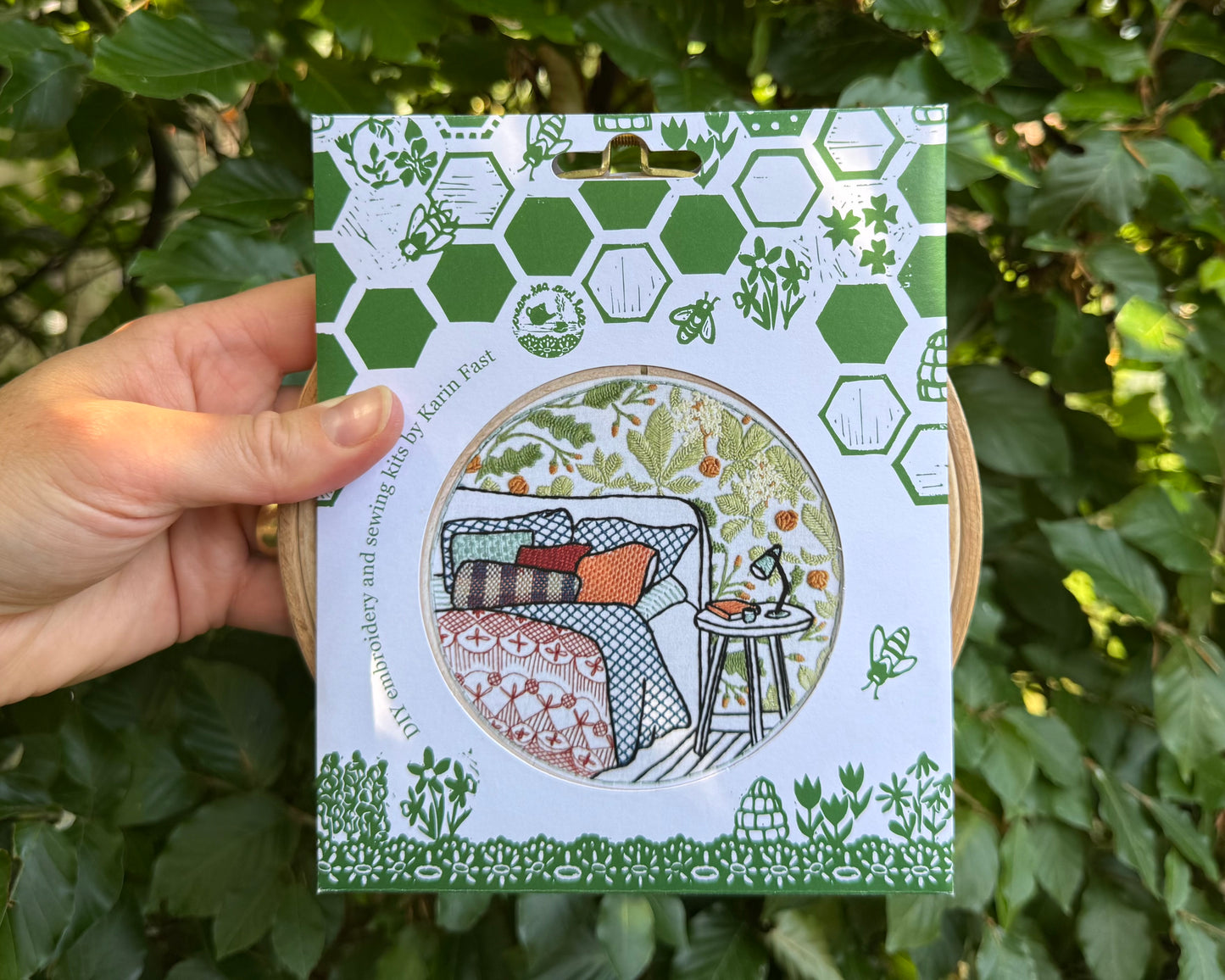 Cozy bedroom embroidery kit