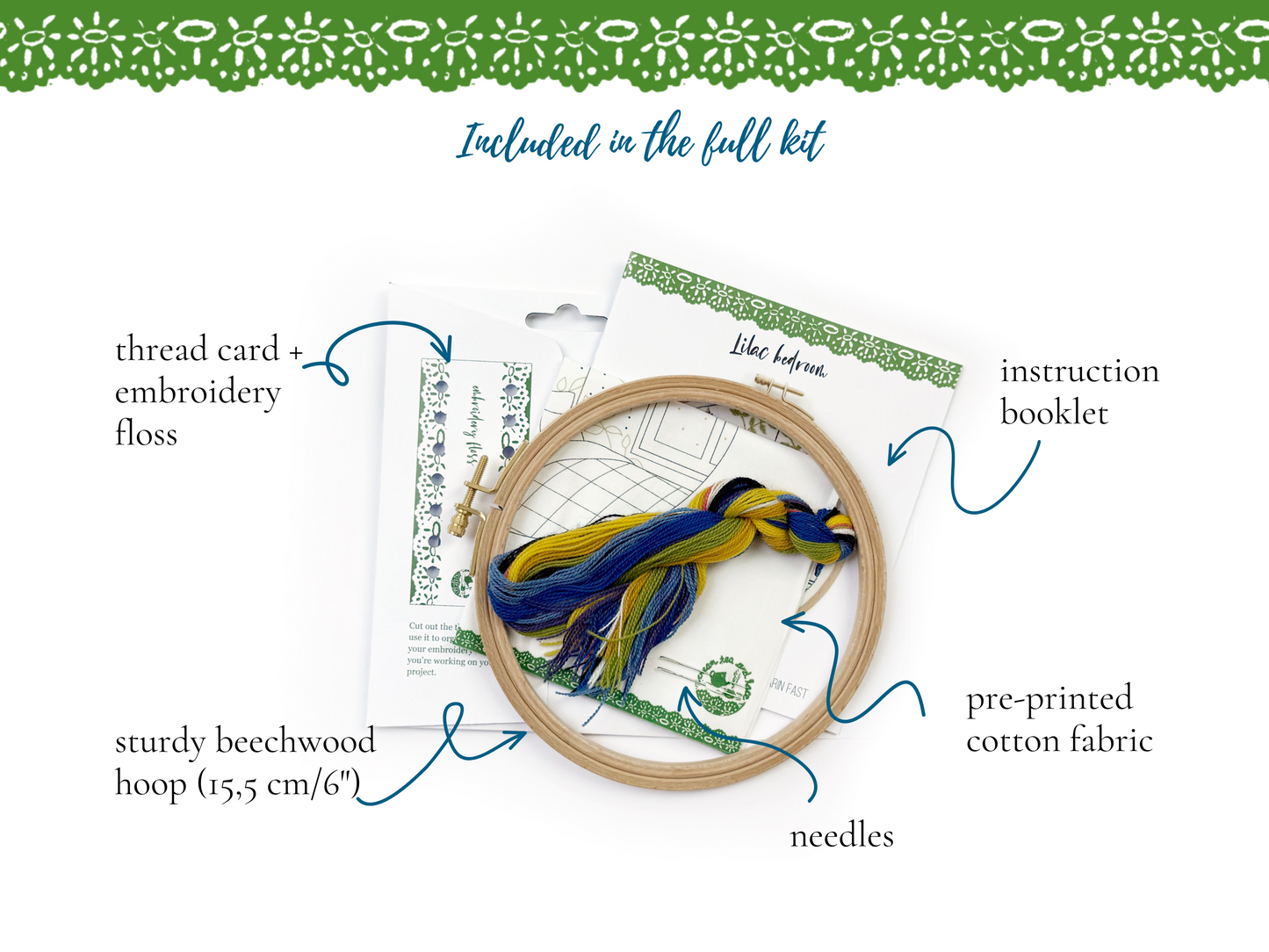 Lilac bedroom embroidery kit
