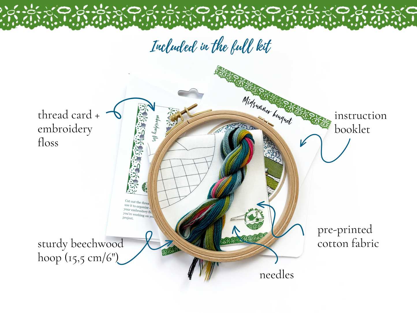 Midsummer bouquet bedroom embroidery kit