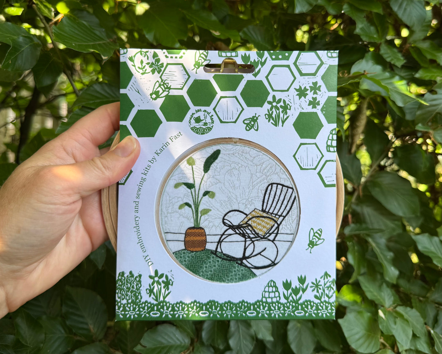 Rocking chair living room embroidery kit