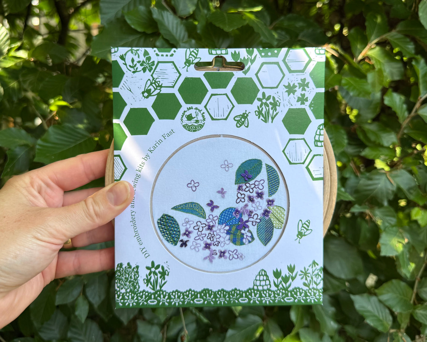 Spring lilac advanced floral embroidery kit