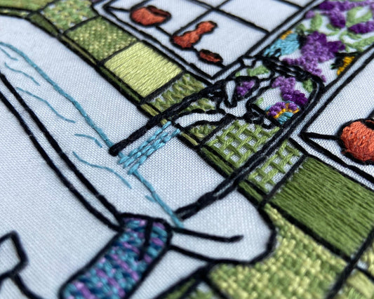 Luxurious bathroom embroidery kit